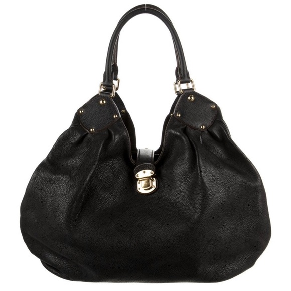 Louis Vuitton Handbags - Mahina XL Hobo Black worn for one month Louis Vuitton